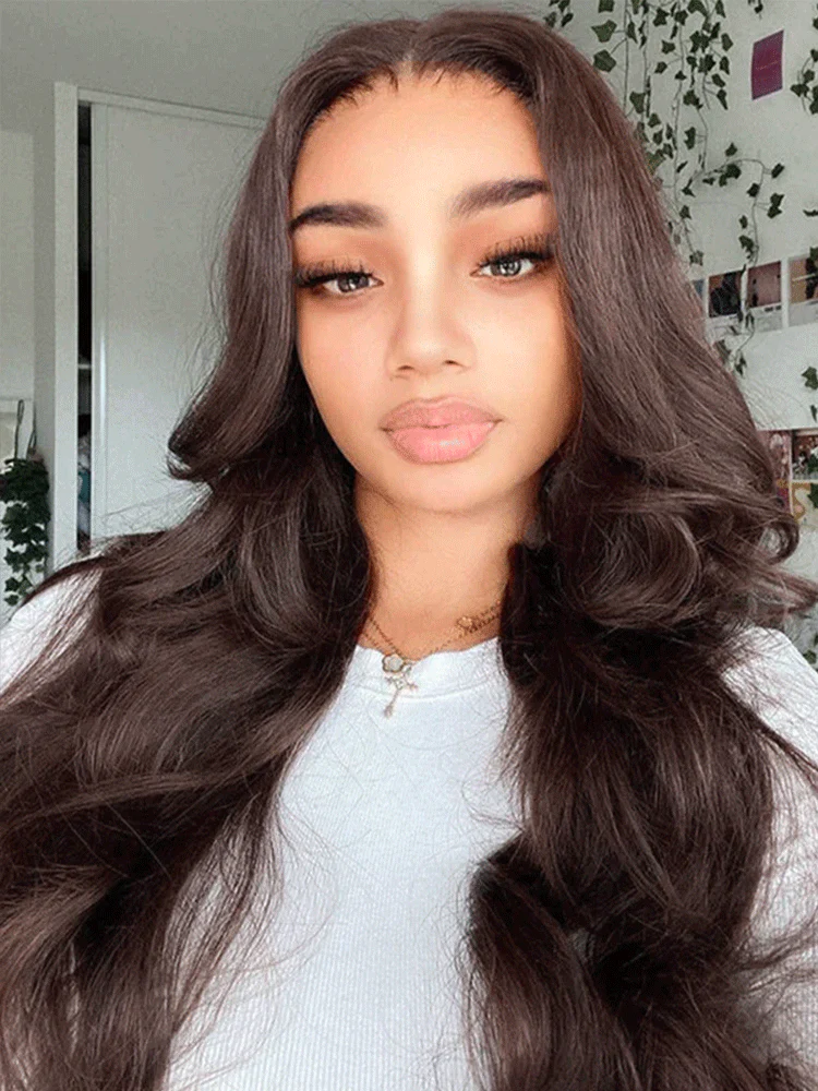 CurlyMe Mocha Mousse Pre Cut Glueless Lace Body Wave Wear Go Wig - Image 10