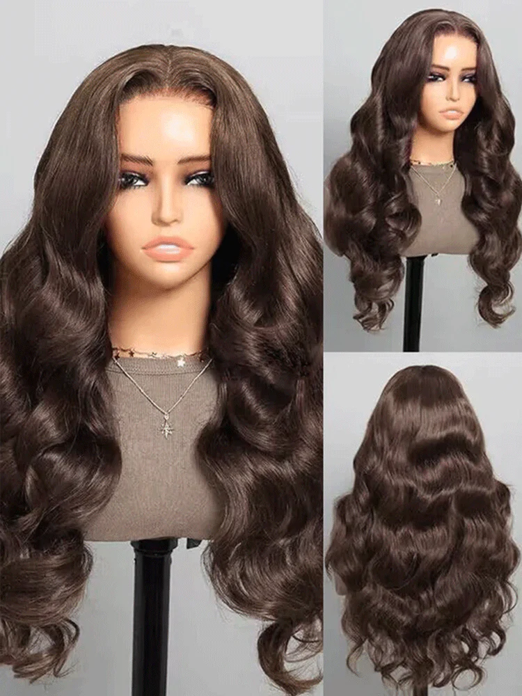 CurlyMe Mocha Mousse Pre Cut Glueless Lace Body Wave Wear Go Wig - Image 9