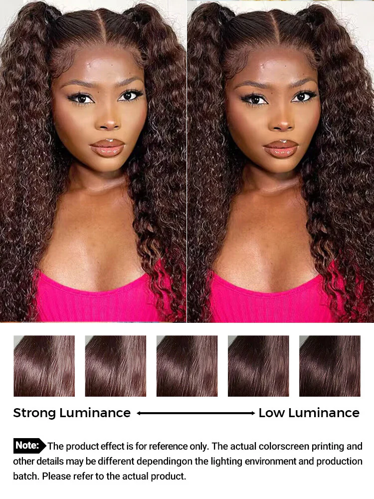 CurlyMe Mocha Mousse Color Pre Cut Glueless Lace Kinky Curly Wear Go Wig - Image 9