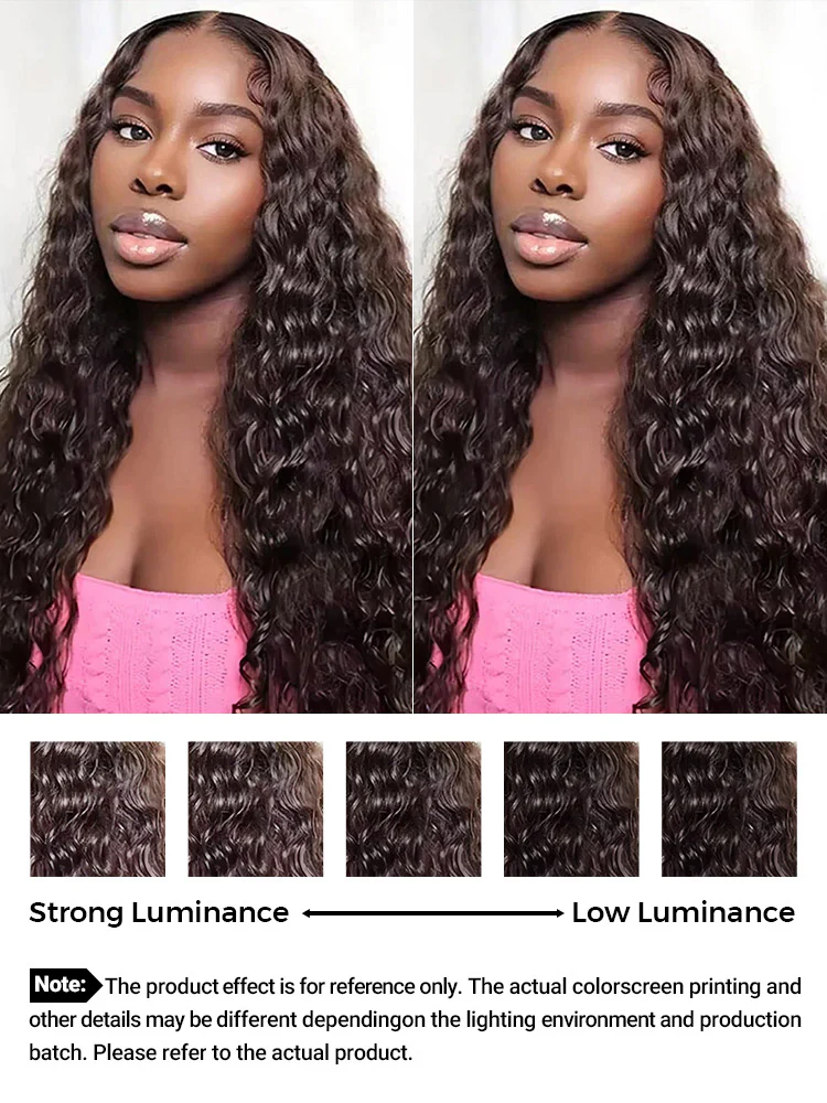 CurlyMe Mocha Mousse Color Pre Cut Glueless Lace Water Wave Wear Go Wig - Image 8