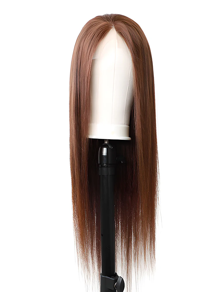 CurlyMe Straight Mocha Mousse Color Human Hair Undetectable Lace Front Wigs Pre Plucked - Image 3