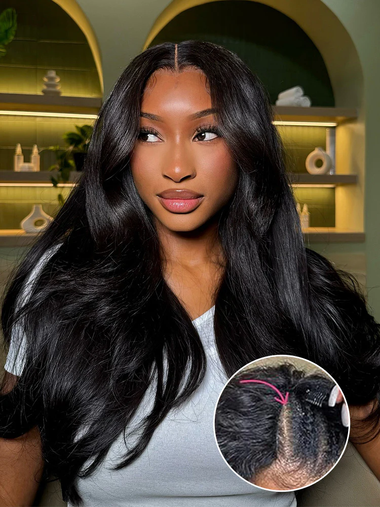 CurlyMe Body Wave Human Hair V Part Wig Glueless No Lace Same as Thin Part Wig - Image 3