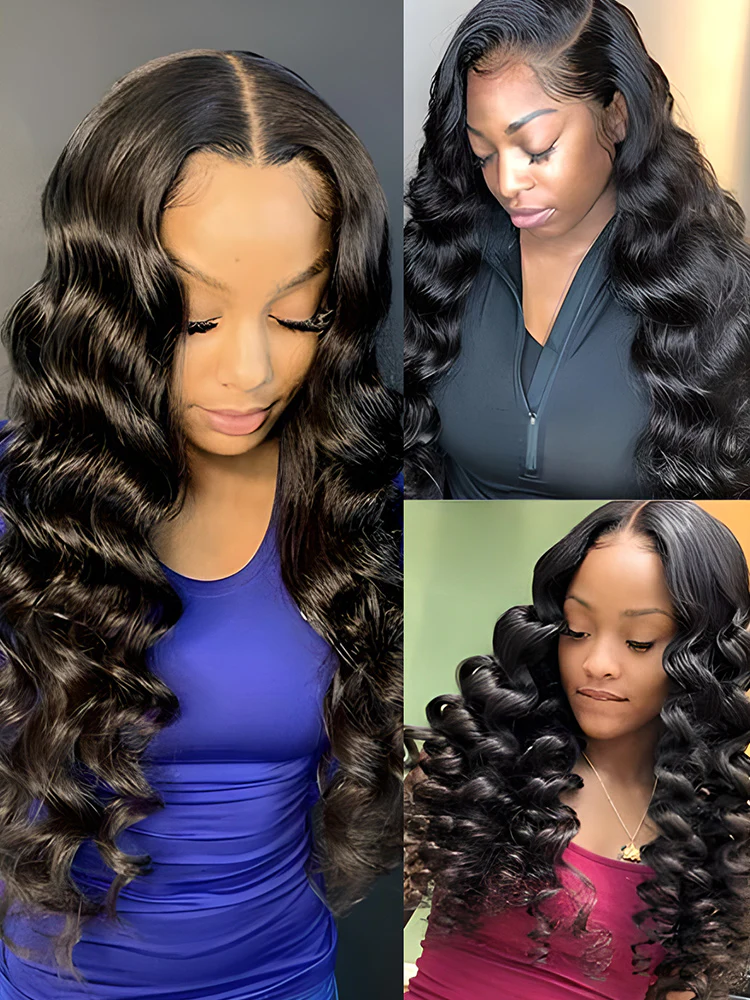 CurlyMe Loose Wave Hair 180% Density Human Hair U part Wig Affordable Glueless No Lace Wig - Image 4