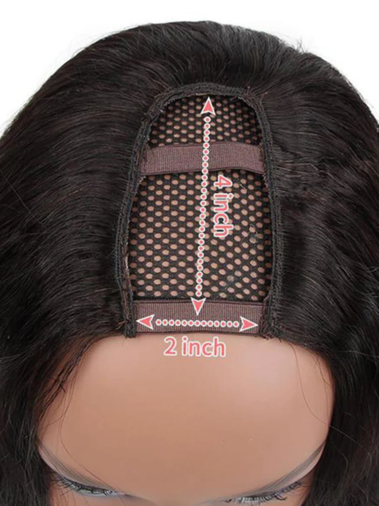 CurlyMe Straight Hair 180% Density U part Wig Affordable Machine Made Human Hair Wigs - Image 7