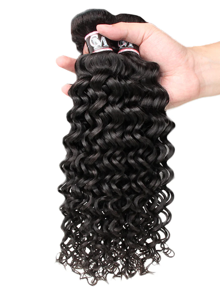 Natural Black Color Water Wave Hair Bundles 1/3/4Pcs - Image 4