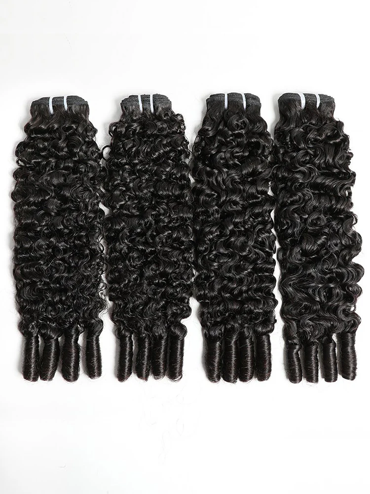 Burmese Curly Natural Black Hair Bundles 1/3/4Pcs | Hair Extensions - Image 3