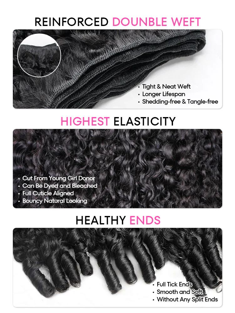 Burmese Curly Natural Black Hair Bundles 1/3/4Pcs | Hair Extensions - Image 4
