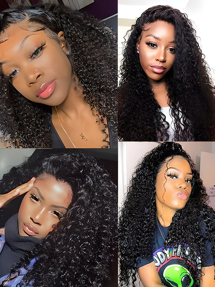 CurlyMe Kinky Curly U part Wig Affordable 180% Density Full Human Hair Wigs Glueless No Lace - Image 3