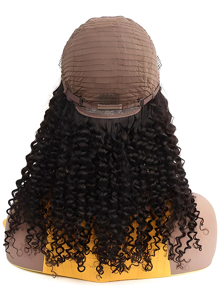 CurlyMe Kinky Curly U part Wig Affordable 180% Density Full Human Hair Wigs Glueless No Lace - Image 4