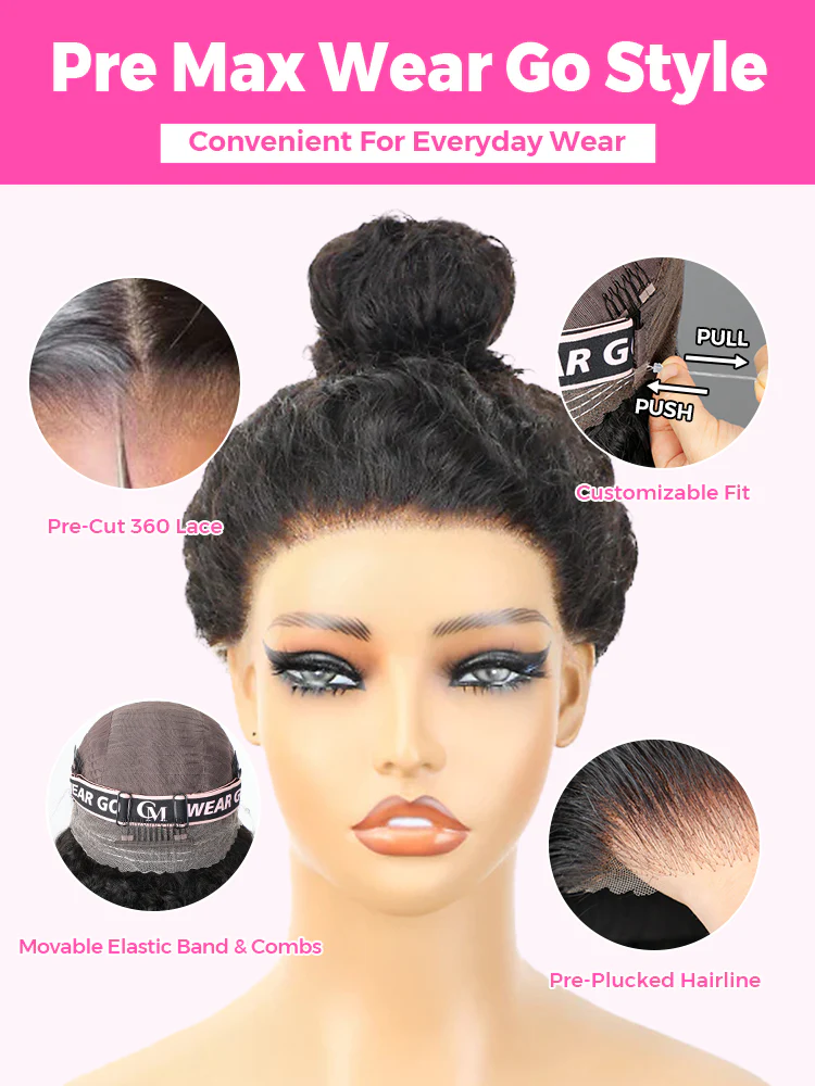 CurlyMe 360 Lace Wear Go Highlight Ombre Straight Human Hair Glueless Wigs Pre-Plucked Lace Front Wig - Image 5