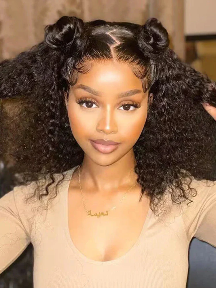 CurlyMe Pre-cut 9x6 HD Lace M-cap Wear Go Glueless Mini Knots Water Wave Hair Bob Wig Pre-plucked - Image 4