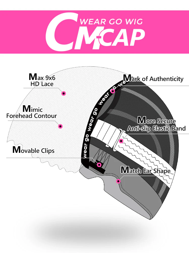 CurlyMe Pre-cut 9x6 Lace M-cap Wear Go Glueless Mini Knots Straight Hair Highlight Wig Pre-plucked - Image 5