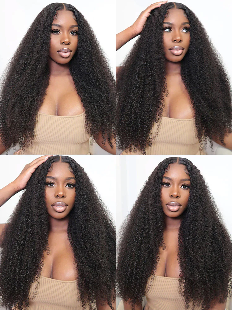 CurlyMe Pre-cut 9x6 Lace M-cap Wear Go Glueless Mini Knots Afro Curly Hair HD Lace Front Wig Pre-plucked - Image 5