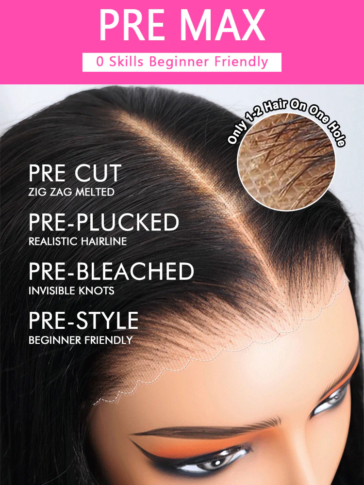 CurlyMe 9x6 HD Lace M-cap Wear Go Glueless Mini Knots Body Wave Hair Pre-cut Lace Front Wig Pre-plucked - Image 9