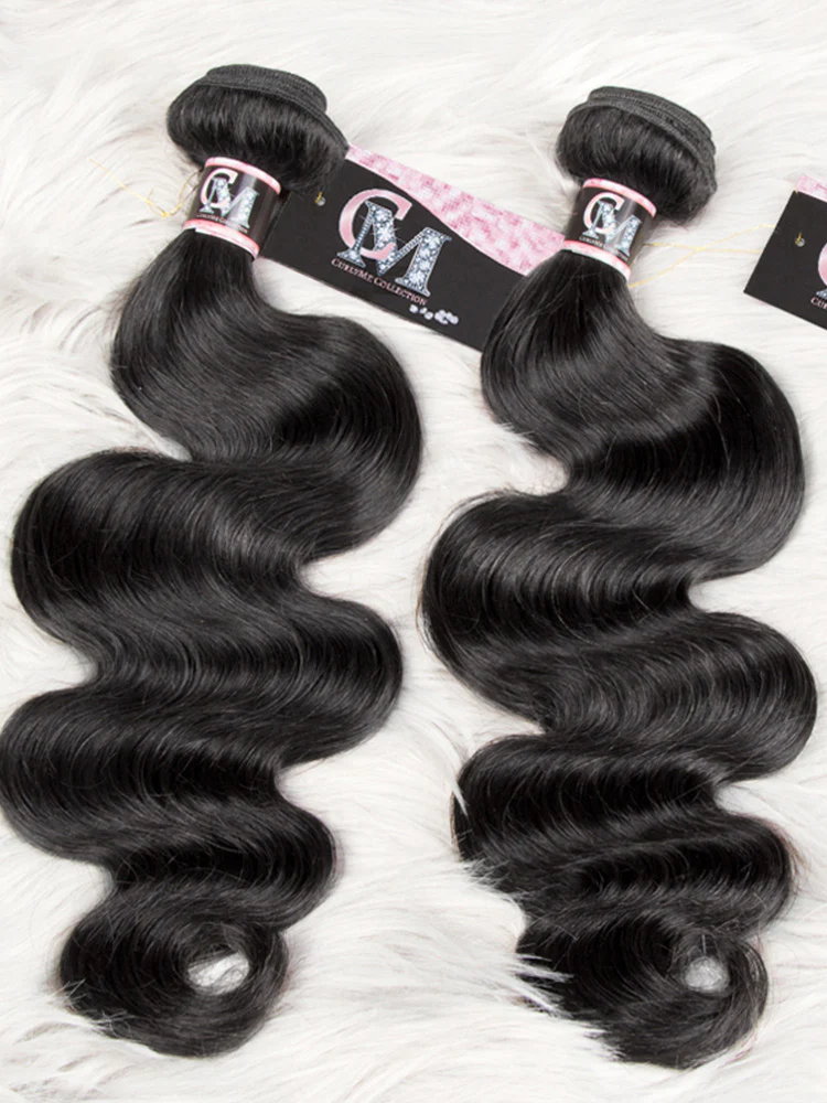 Natural Black Body Wave Bundles 1/3/4Pcs Hair Extensions - Image 3