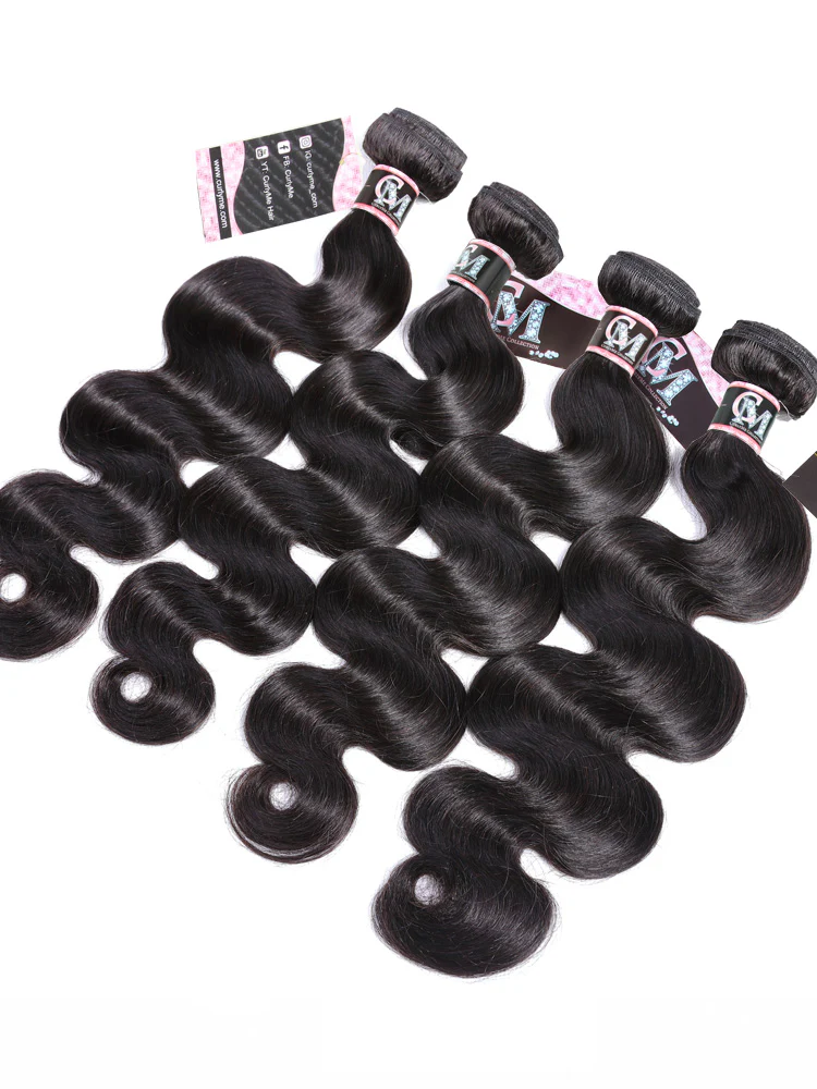 Natural Black Body Wave Bundles 1/3/4Pcs Hair Extensions - Image 6