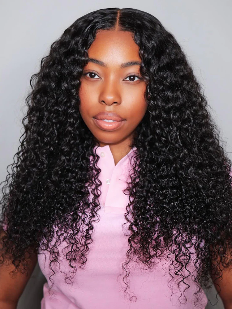 CurlyMe 360 Lace Wear Go Fit Wig Pre-Bleached Kinky Curly Human Hair Glueless Wig Pre-Plucked - Image 10