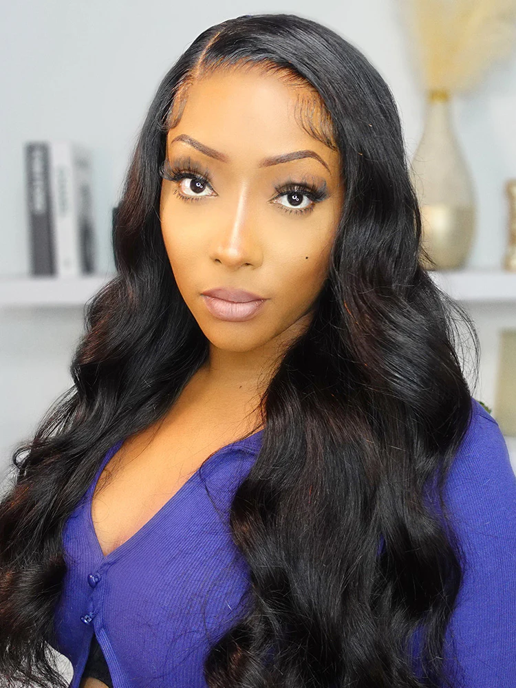CurlyMe Bleached Knots Body Wave 13x4/13x6 HD Lace Frontal Wig 100% Human Hair Wear Go Wig - Image 12