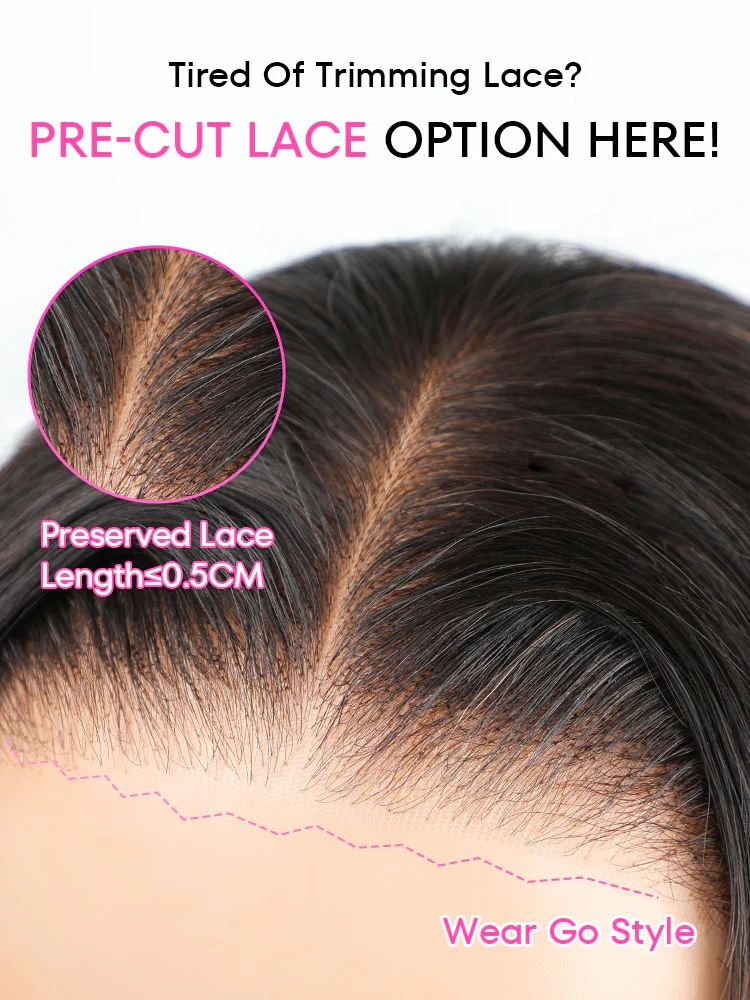 CurlyMe Pre-Bleached Knots 13x4/13x6 HD Lace Straight Human Hair Wear Go Glueless Wig With Elastic Draw-string - Image 7