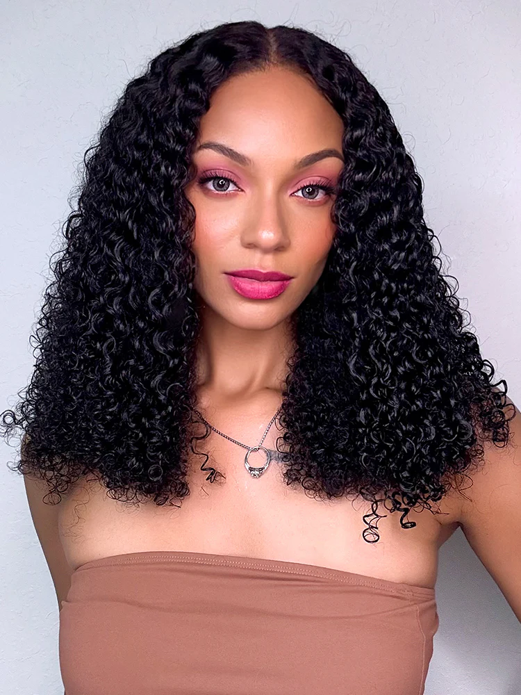 CurlyMe Pre-bleached Knots Wear Go Glueless Wig Pre-cut 7x5 HD Lace Kinky Curly Human Hair - Image 12