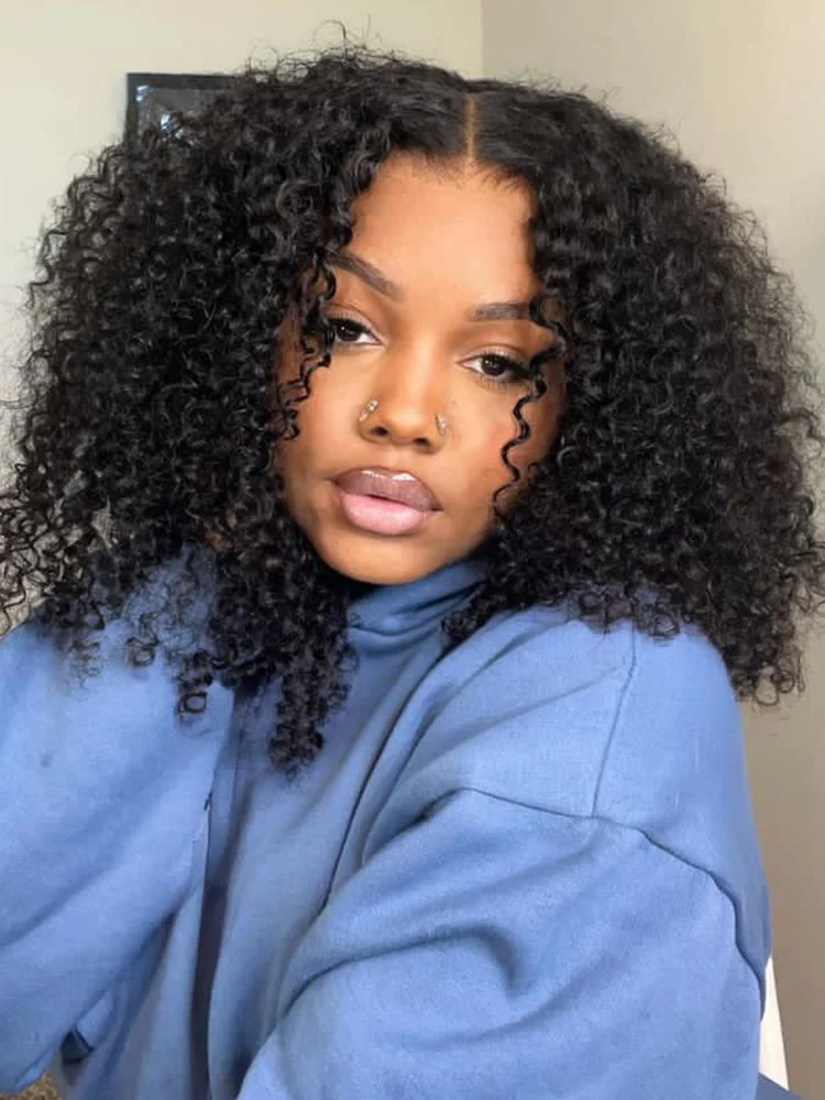 CurlyMe Pre Cut 13x4 HD Lace Kinky Curly Wear Go Glueless Wig Human Hair Wigs - Image 10