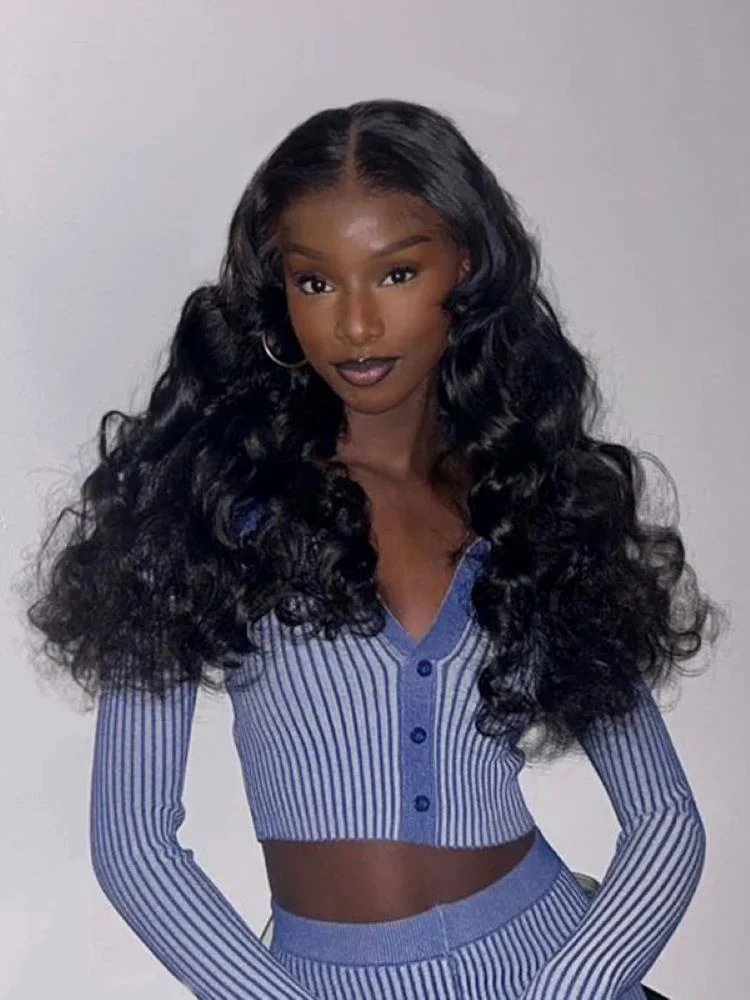 CurlyMe 360 Fit Pre-Cut Lace Wear Go Pre-Bleached Ocean Wave Human Hair Pre-Plucked Wig - Image 3