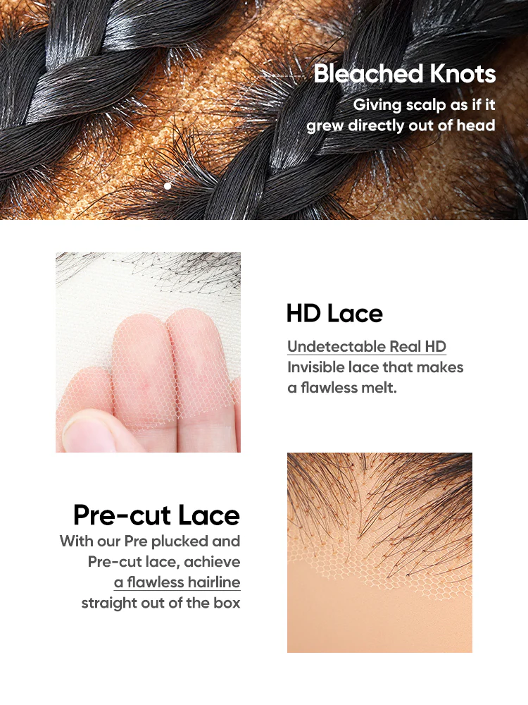 CurlyMe Ocean Wave Glueless Wear Go Wig Pre-cut HD Lace Wig Pre-plucked - Image 7