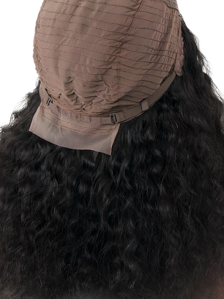 CurlyMe Deep Wave Hair 4x4 Lace Closure Wig Pre Plucked Swiss Lace Curly Hair - Image 10
