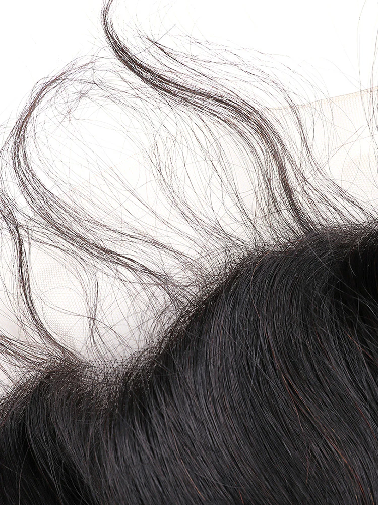 CurlyMe Loose Wave Virgin Human Hair 13x4 Lace Frontal Natural Black - Image 3