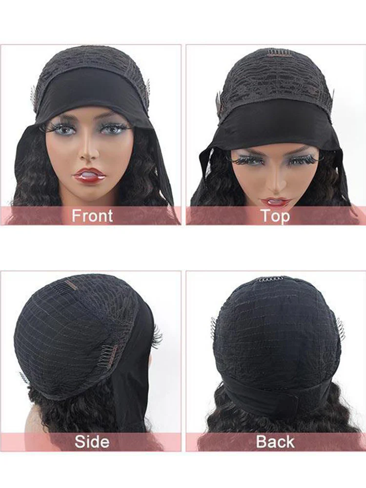 CurlyMe Deep Wave Headband Wig Human Hair 180% Density Thick Non Lace Wigs - Image 8