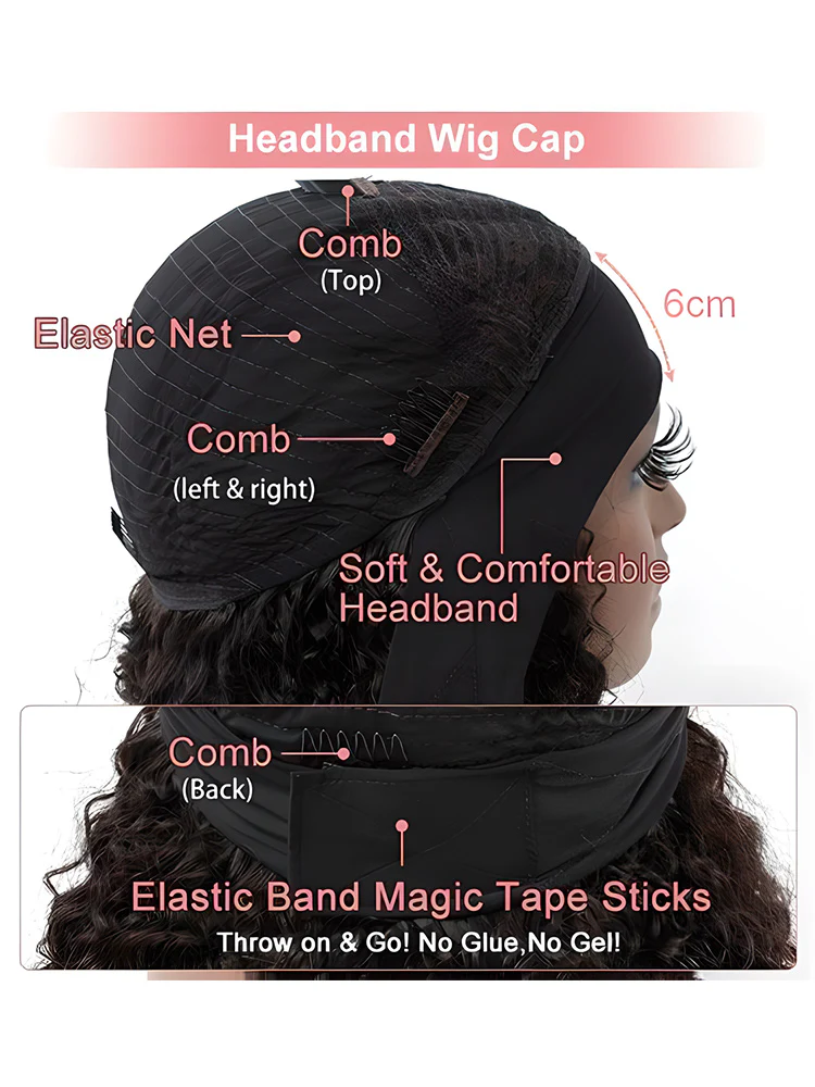 CurlyMe Throw And Go Kinky Curly Headband Wig Glueless No Lace - Image 10