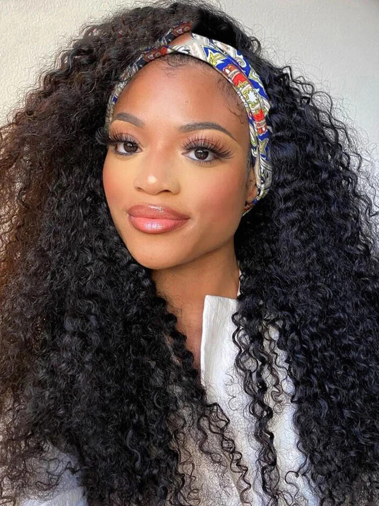 CurlyMe Throw And Go Kinky Curly Headband Wig Glueless No Lace - Image 5