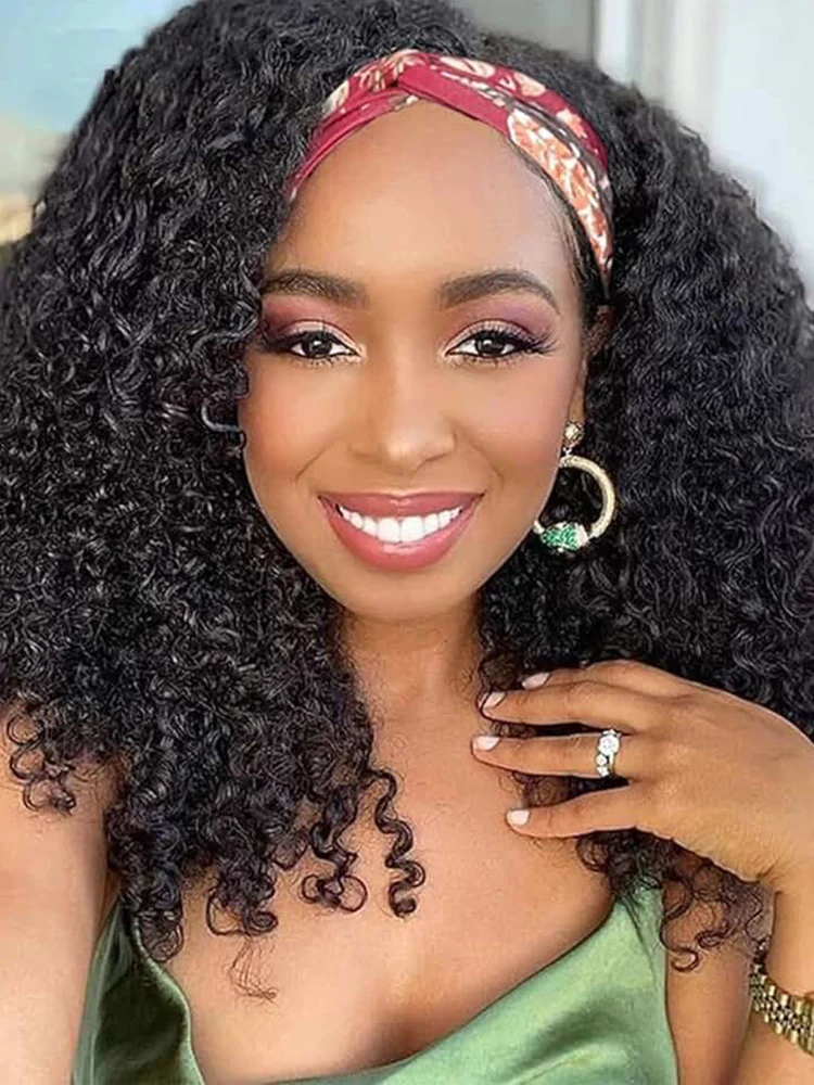 CurlyMe Throw And Go Kinky Curly Headband Wig Glueless No Lace - Image 8