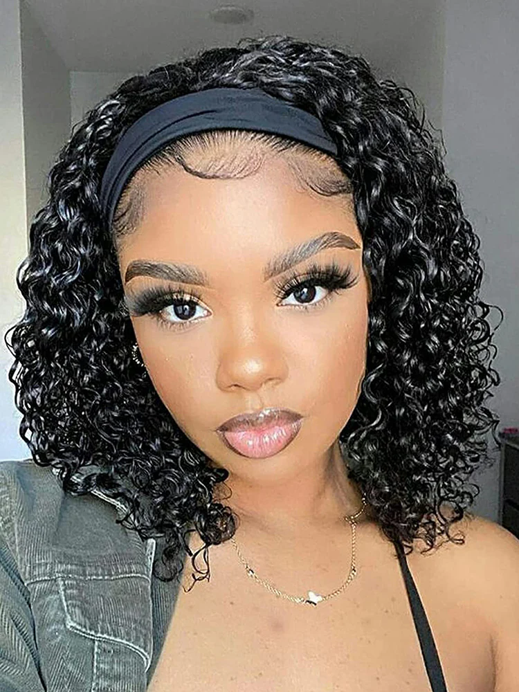 CurlyMe Glueless Water Wave Hair Headband Wig Adjustable No Lace Wig - Image 13