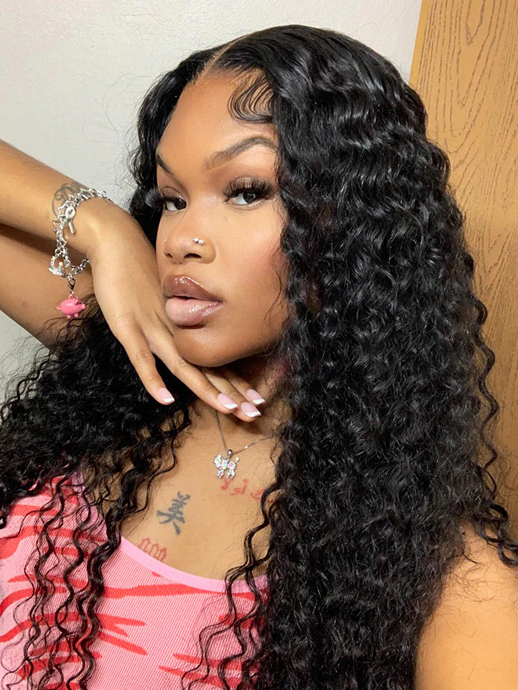 Deep Wave Hair Bundles Deal 1/3/4Pcs Natural Black Hair - Image 5