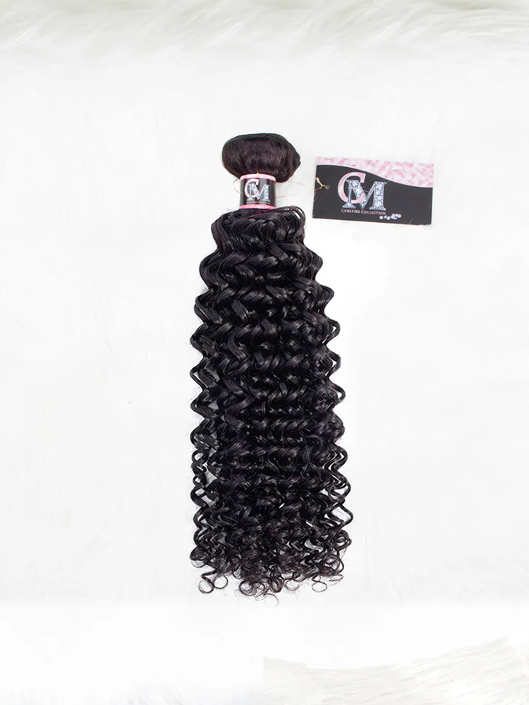CurlyMe Water Wave Virgin Human Hair 4 Bundles with 4x4 Closure Natural Black - Image 7