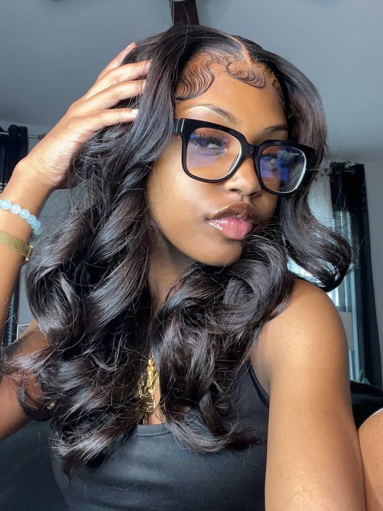 CurlyMe Virgin Human Hair Pre plucked 13x6 Lace Front Wigs Body Wave Hair - Image 11