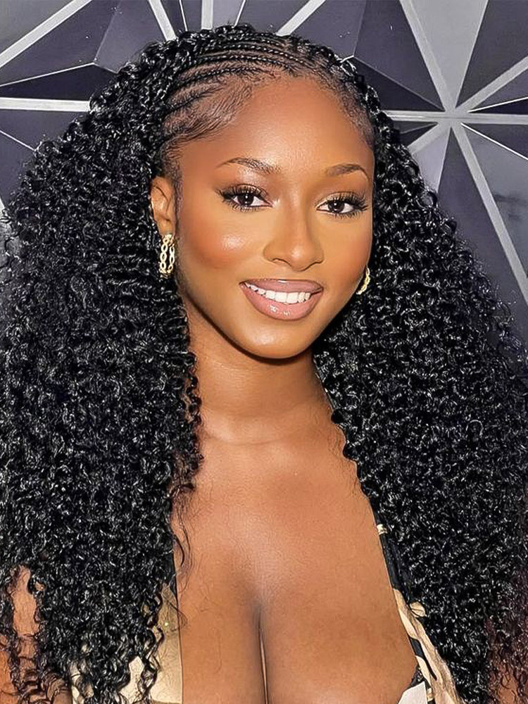 CurlyMe Kinky Curly Human Hair Wigs 13x6 Lace Front Wigs Bomb Look - Image 5