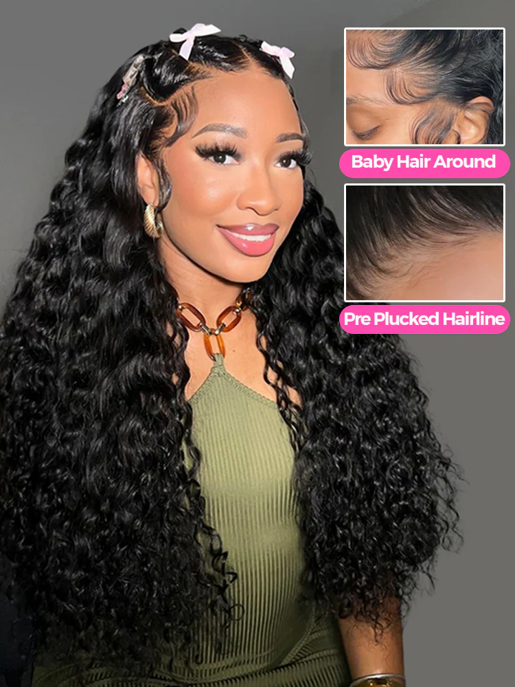 CurlyMe Loose Deep Wave Hair 13x6 Lace Front Wigs Unprocessed Hair On Sale - Image 3