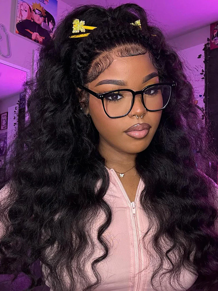 CurlyMe Loose Deep Wave Hair 13x6 Lace Front Wigs Unprocessed Hair On Sale - Image 4