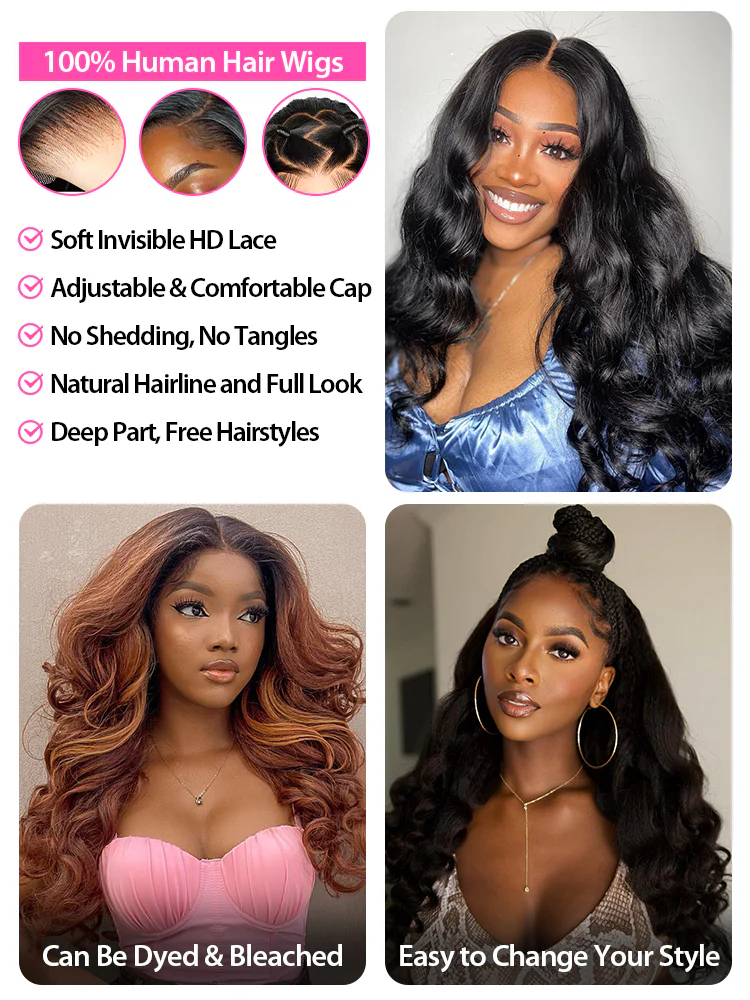 CurlyMe Loose Deep Wave Hair 13x6 Lace Front Wigs Unprocessed Hair On Sale - Image 8