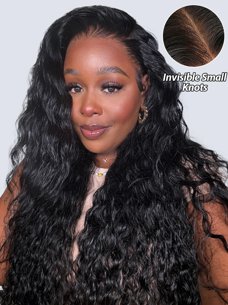 CurlyMe Natural Wave Hair 13x6 Lace Front Wigs Pre Plucked Wavy Hair - Image 3