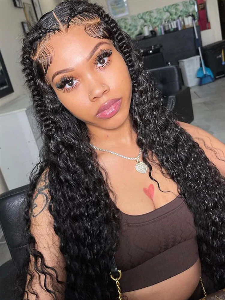 CurlyMe Natural Wave Hair 13x6 Lace Front Wigs Pre Plucked Wavy Hair - Image 4