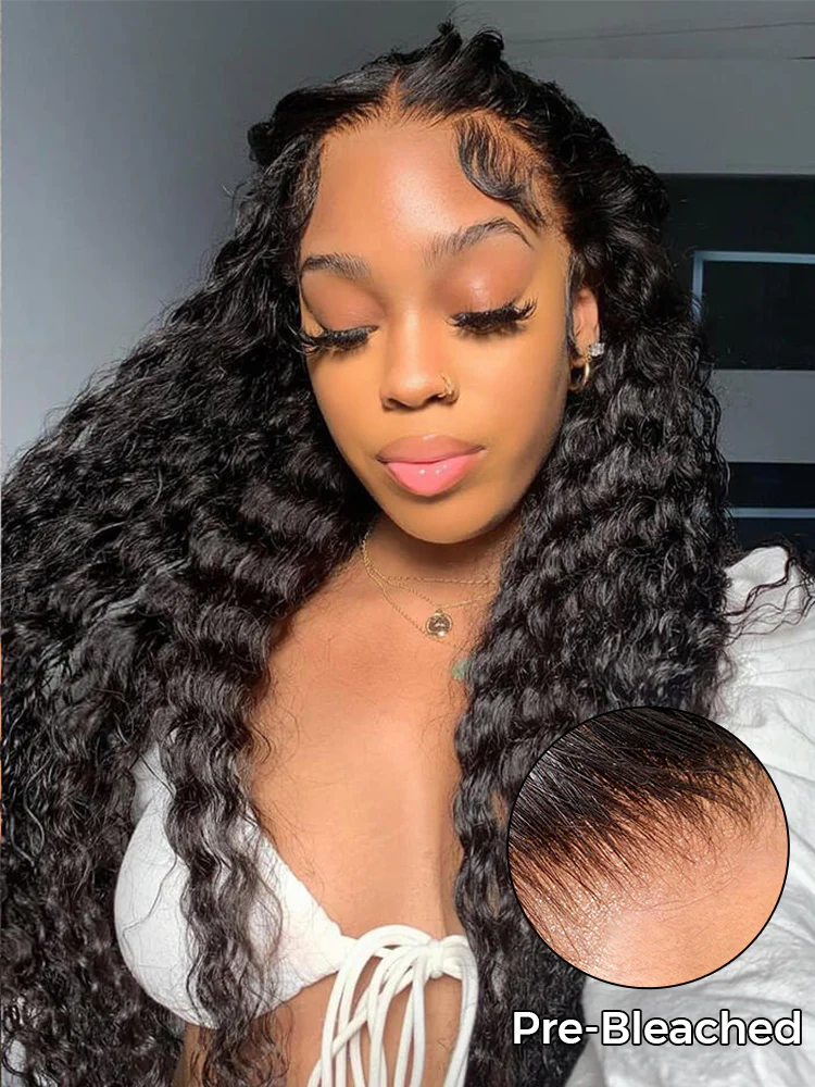 CurlyMe Natural Wave Hair 13x6 Lace Front Wigs Pre Plucked Wavy Hair - Image 6