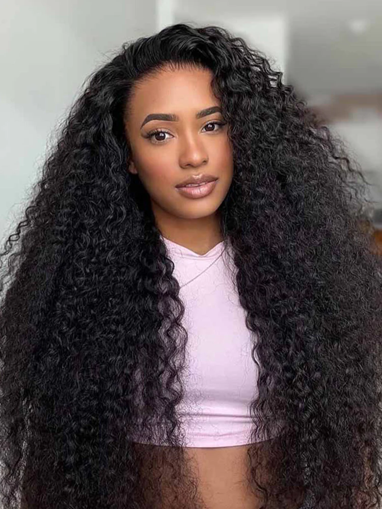 CurlyMe Water Wave Human Hair Undetectable 13x6 Swiss Lace Front Wig - Image 7