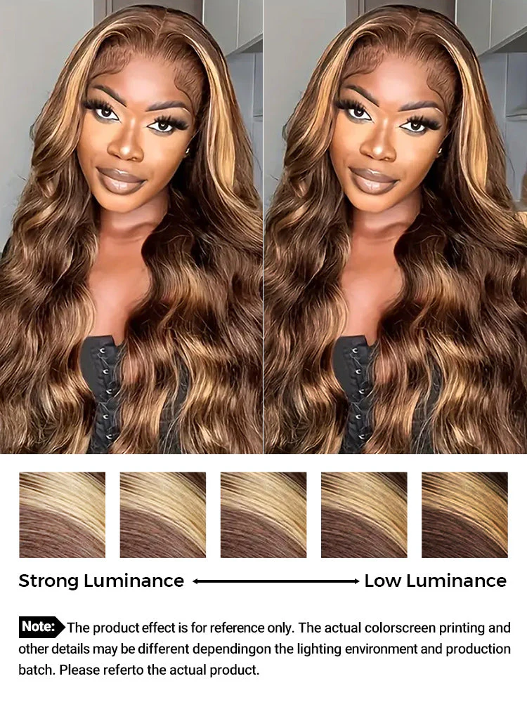 CurlyMe Highlights Ombre 7x5 Swiss Lace Wear Go Wand Curl Glueless Wigs Pre Cut Lace Wig - Image 11